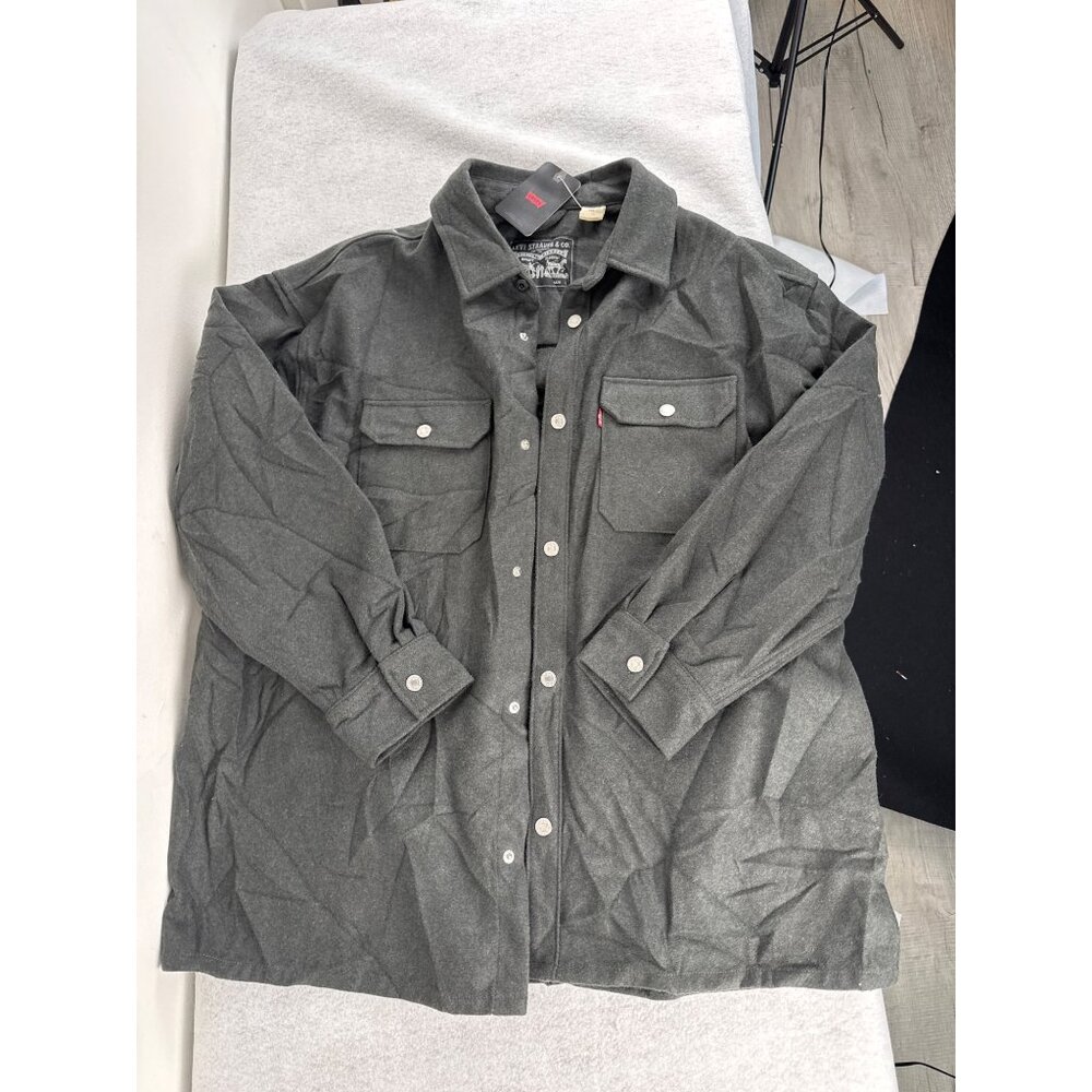 NWT Levi's Strauss Men's Gray Long Sleeve Shirt Jacket L